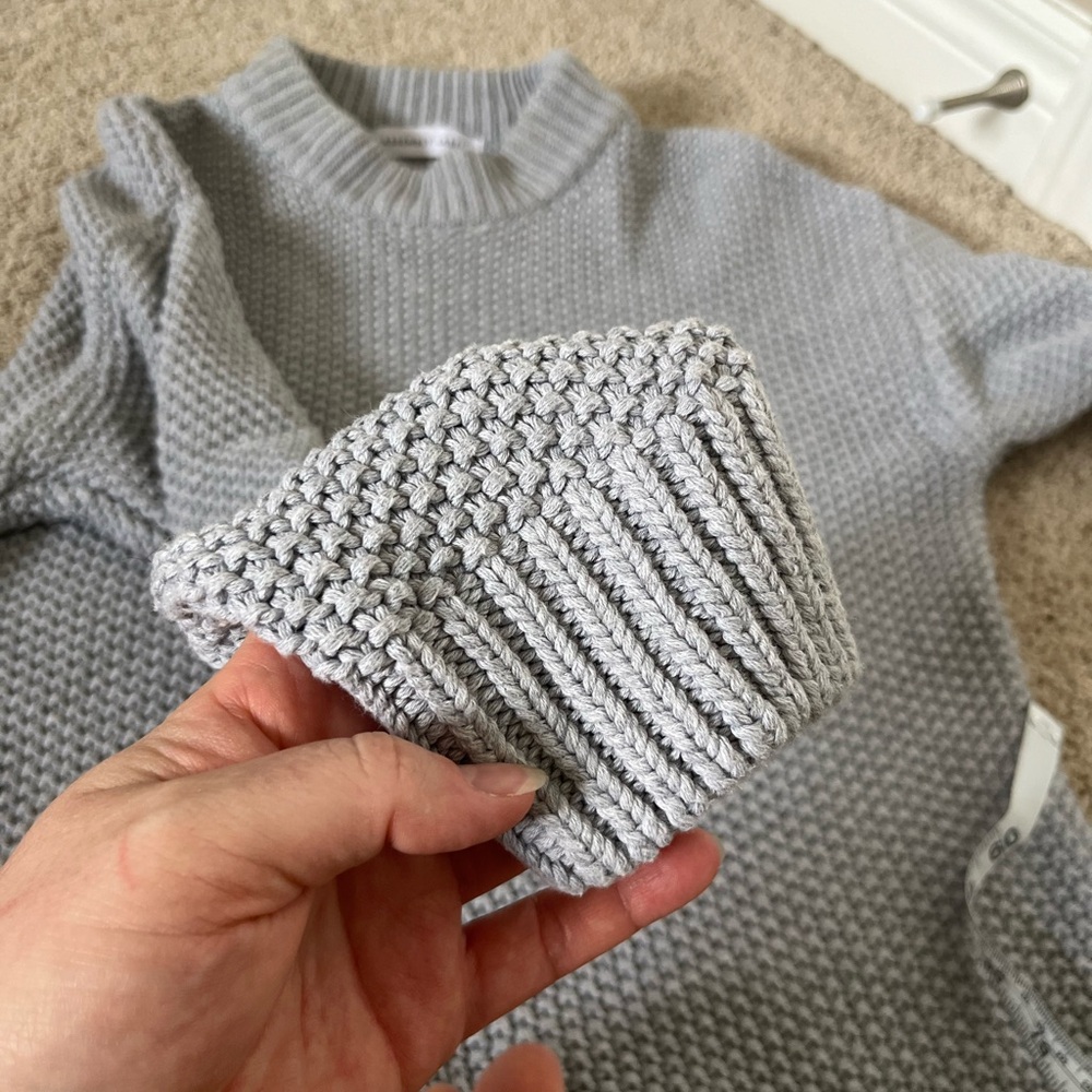 Assembly Label Grey Women's Sweater Sz 8 100% Cotton - Picture 6 of 6